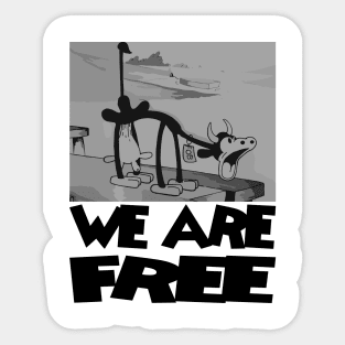 Steamboat Willie. We Are Free - 2 Sticker